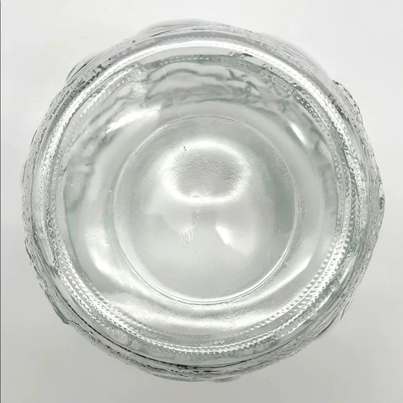 Libbey Orchard Clear Glass Embossed Country Fruit Vintage Canister Cookie Jar - Picture 7 of 11